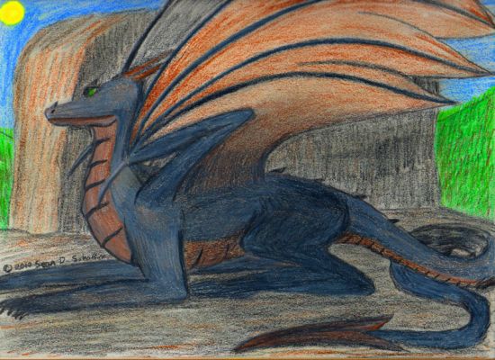 Click to view full size image
 ============== 
Korageth By Noddy
My dragon Korageth as drawn by Noddy over on FA.<br />
Keywords: Korageth, Noddy, Innana,