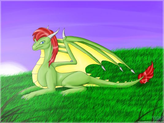 Click to view full size image
 ============== 
No Rush, Rashau Commission by Fligget - (http://fligget.deviantart.com/)
Keywords: Rashau, Commission, Fligget, Deviantart, Dragon, 