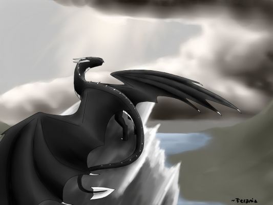 Click to view full size image
 ============== 
Storm s comming  Korageth commission by Ferania (http://ferania.deviantart.com/)
Keywords: Korageth, Dragon, Ferania, Deviantart, Commission,